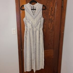 Monteau white and blue jumpsuit, size L